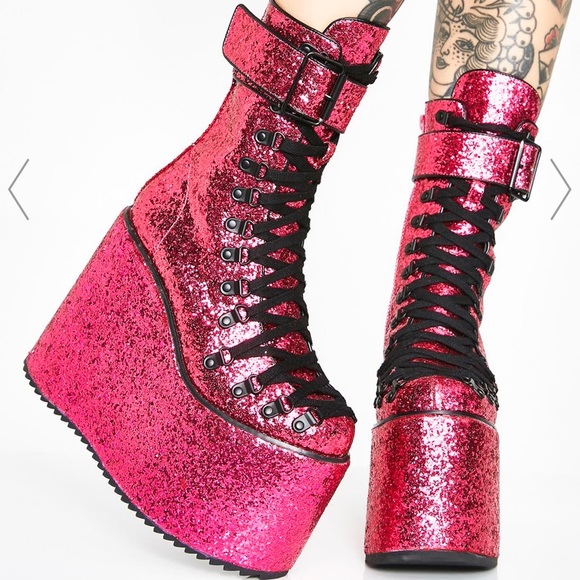 Dolls Kill Shoes - CLUB EXX Size 5 Platform Boots DOLLS KILL